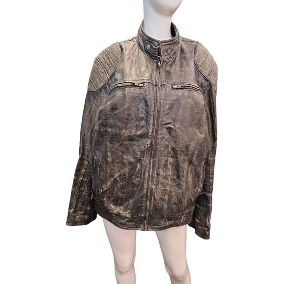 Leather Bags Gallery Other - The Leather Bags Gallery Vintage Style Motorcycle Jacket size XL Men's